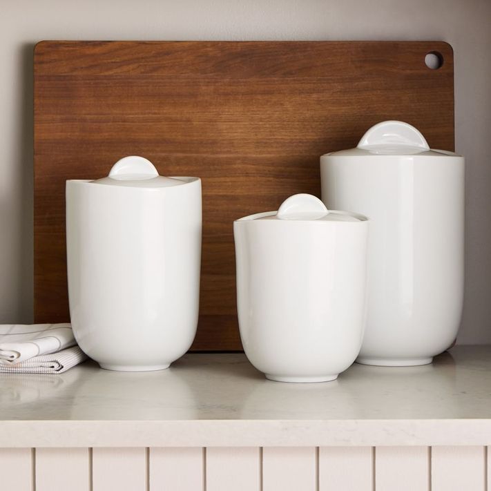 Kitchen | fym.ae Organic Shaped Porcelain Kitchen Canisters