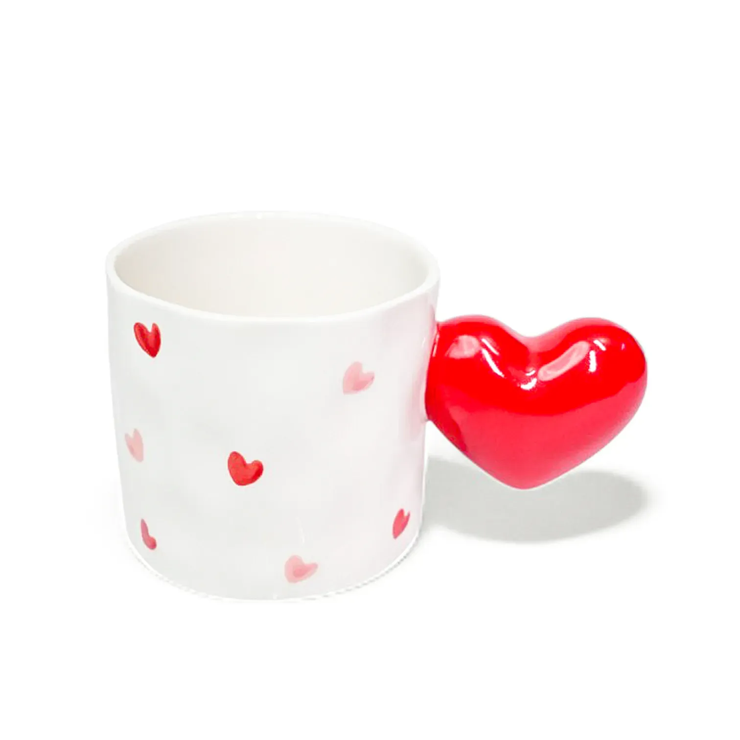 Ceramic Mug with Heart Print 