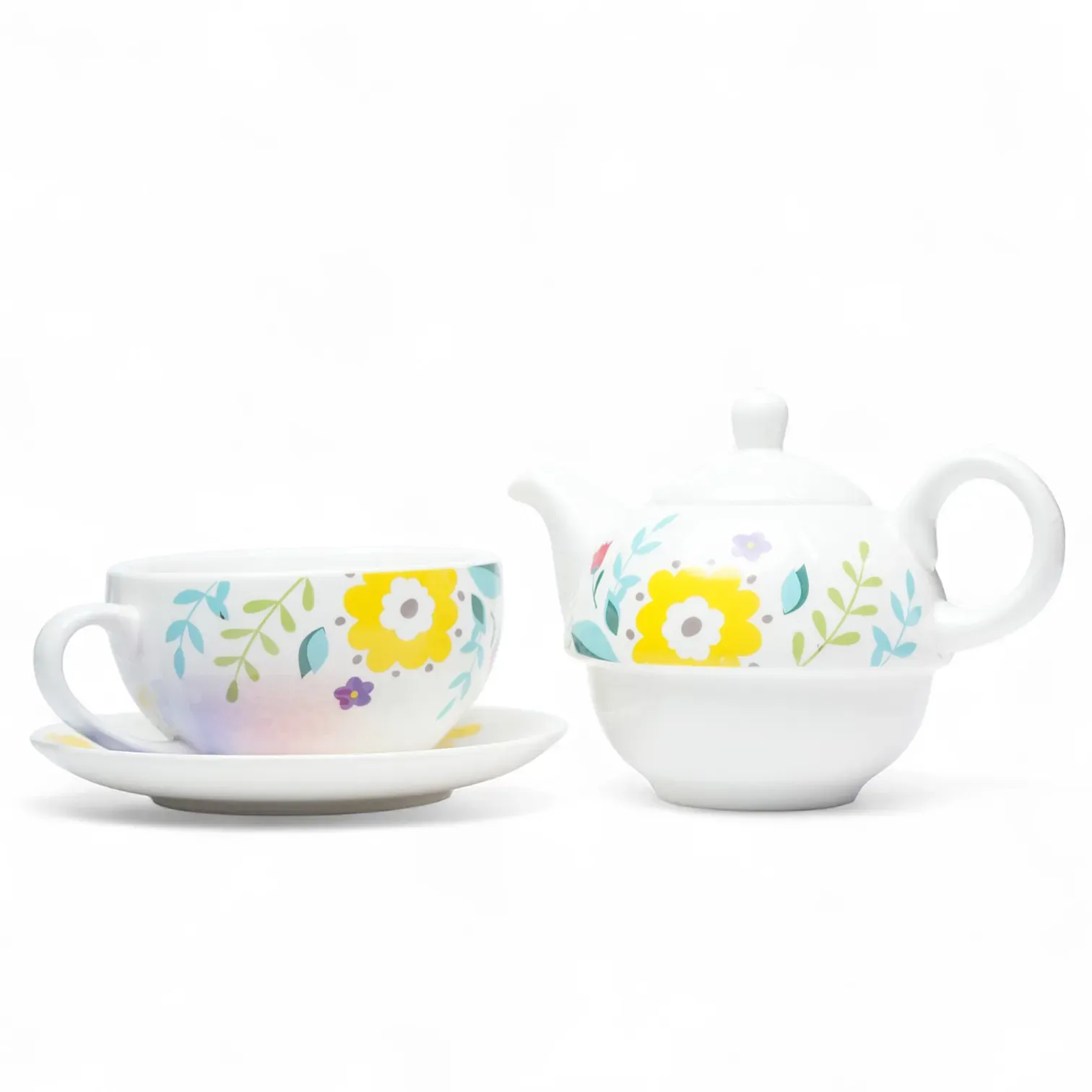 Ceramic Flower Teapot Set
