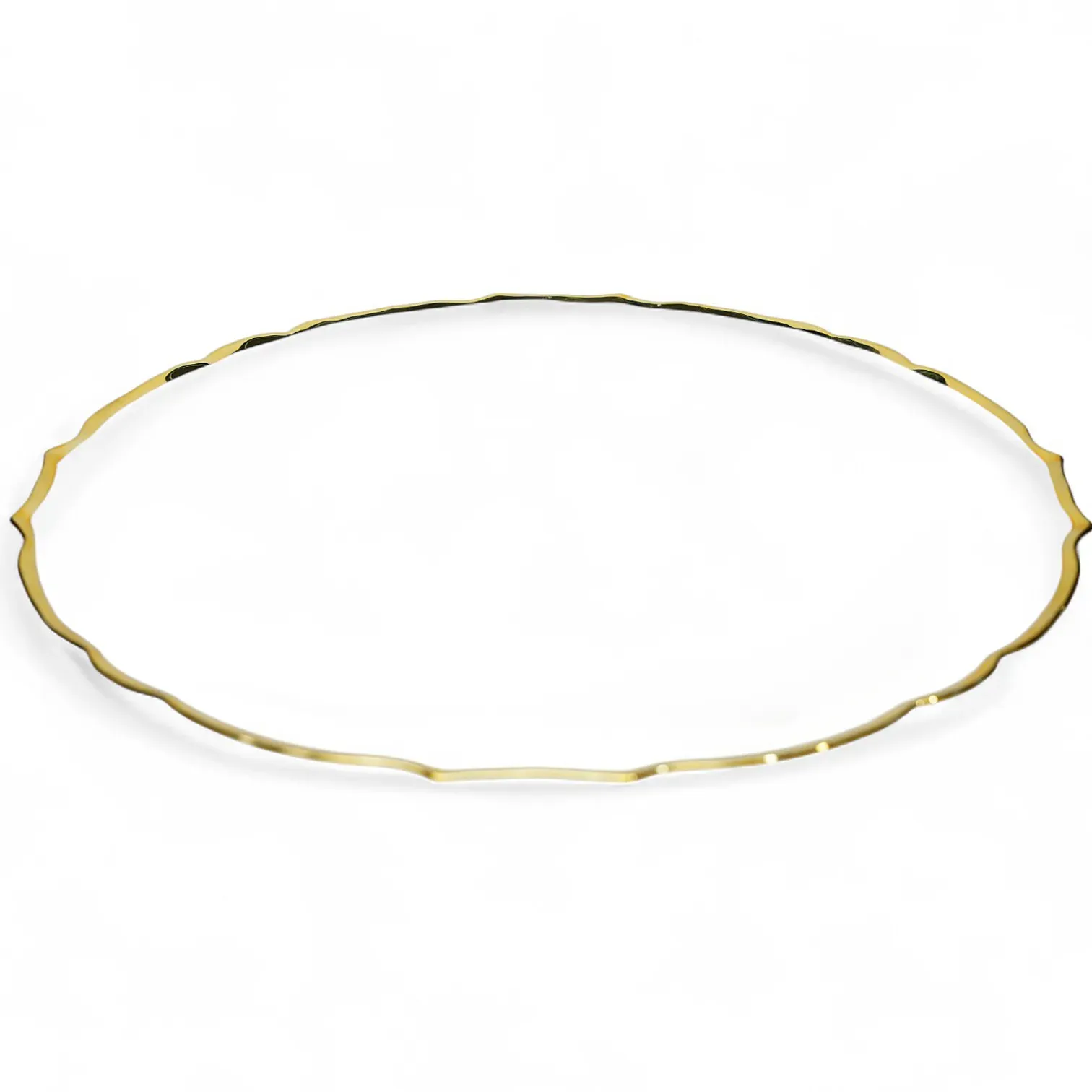 White Plate with Golden Trim