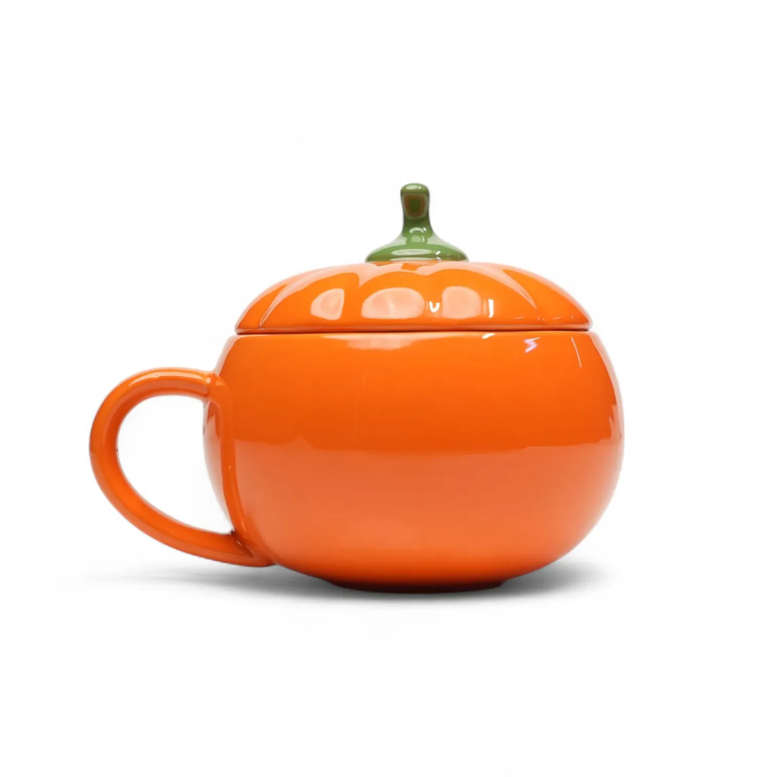 Pumpkin Ceramic Mug with Lid, 300ml
