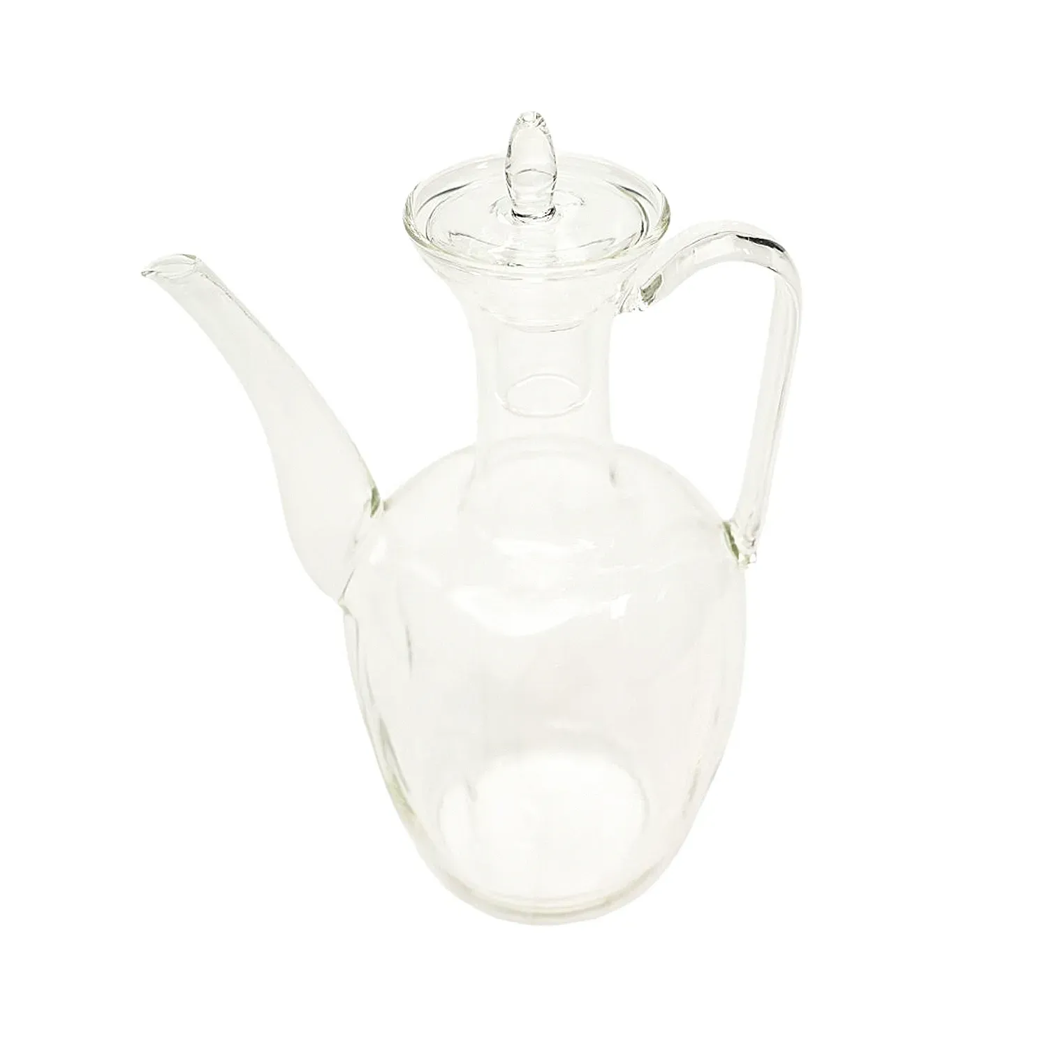 Vintage Clear Glass Tea Pot 