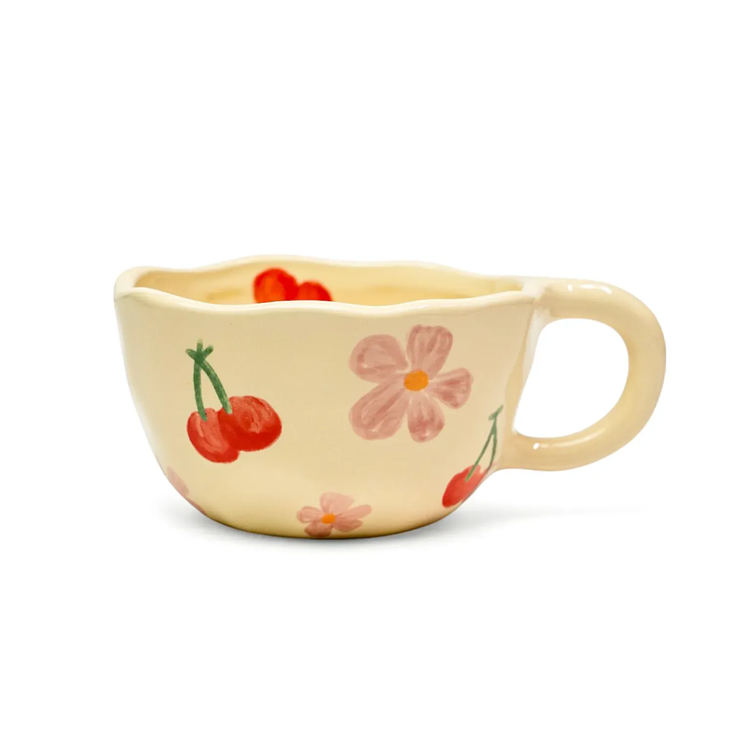 Flower Pattern Ceramic Mug