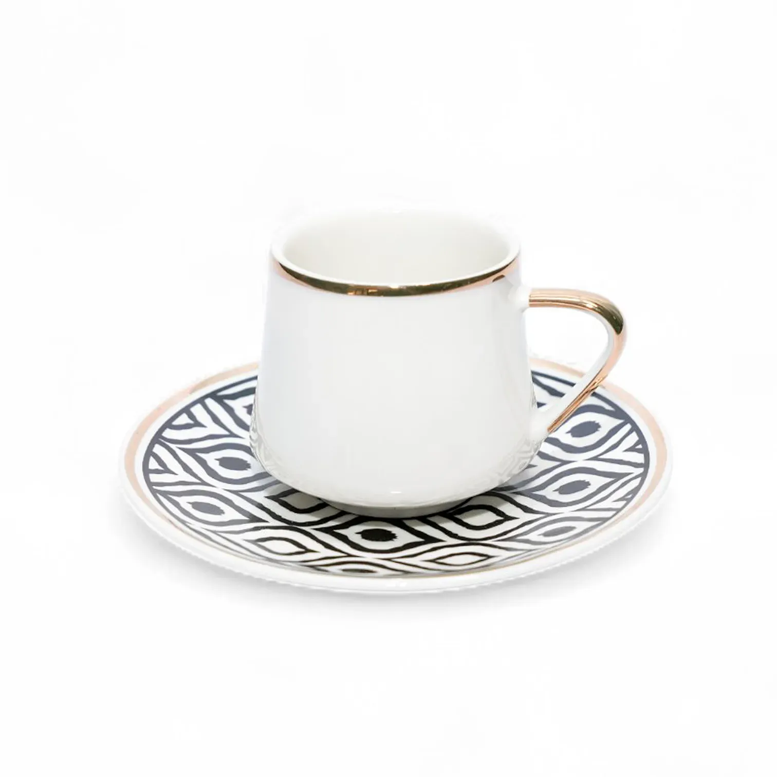 12-Piece Printed Espresso Set, 80 ml