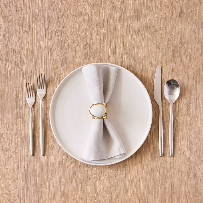 Dining | fym.ae Marble Napkin Rings (Set of 4) - White