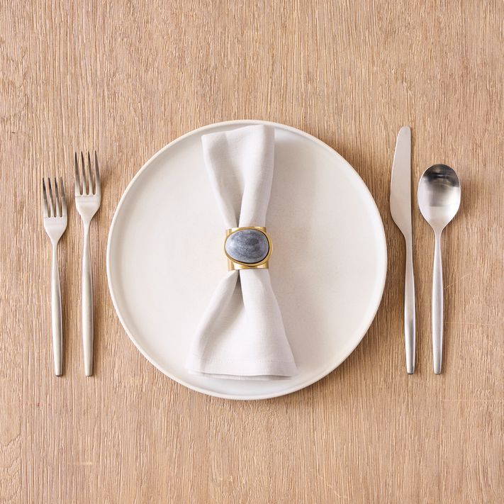 Marble Napkin Rings (Set of 4) - Blue